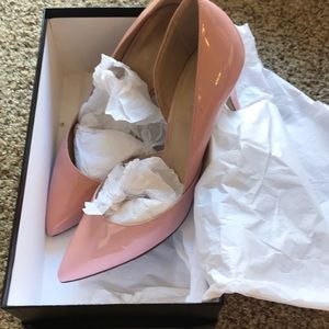 J-Crew pink patent Valentina pump, size 8